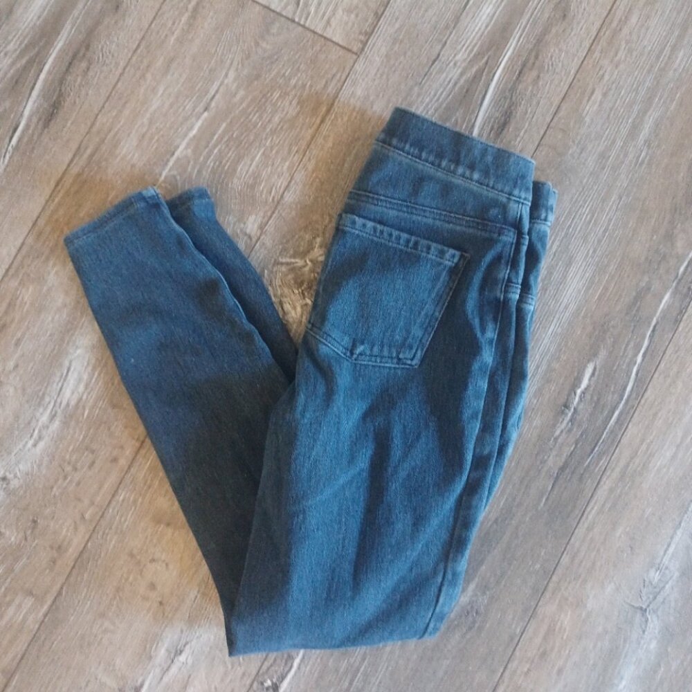 Women's Dark Blue Jeggings - Stretch Denim Look